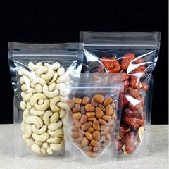 TRANSPARENT ZIPPER FOOD PACKAGING POUCHES